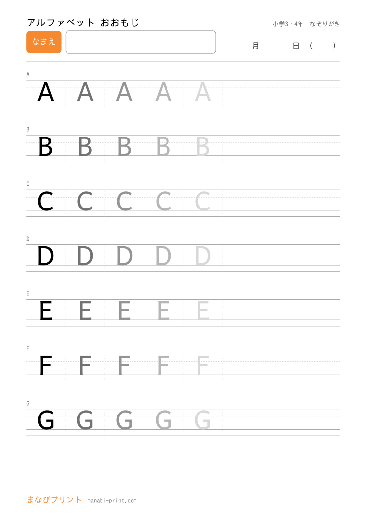 大文字 A〜Z