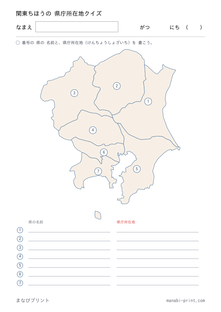 関東 県庁所在地クイズ